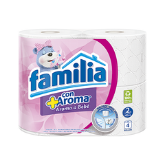 PAPEL FAMILIA  AROMAX BEBE (12 PAQUETES  X 4 ROLLOS)