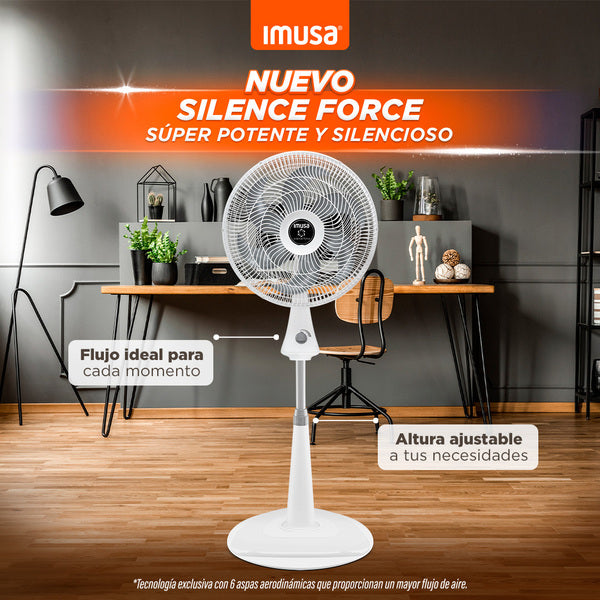 IMUSA ABANICO 18'' BLANCO SILENCE FORCE