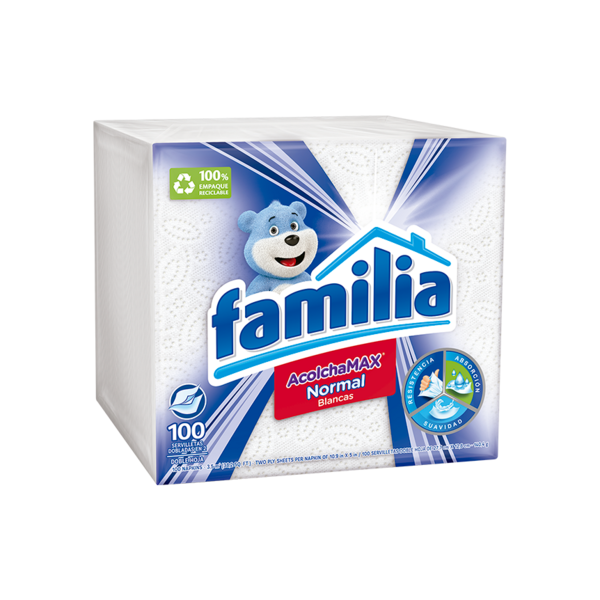 SERVILLETAS ACOLCHAMAX NORMAL (36 PAQUETES DE 100 UNIDADES)