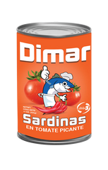 SARDINAS DIMAR EN SALSA DE TOMATE PICANTE 24X425Gr.